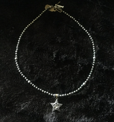 Diamond Star and Pyrite Necklace