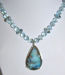 Atlantean Orb and Boulder Opal Necklace