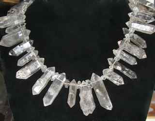 Tibetan Quartz Points Necklace raw