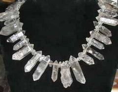 Tibetan Quartz Points Necklace raw
