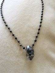 Tibetan Quartz point on pyrite chain