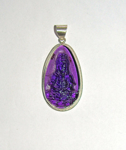 Amethyst Quan Yin pendant