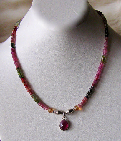 Multi-Color Tourmaline Necklace
