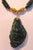 Quan Yin in Moldavite and Green Tourmaline Necklace