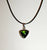 Faceted Moldavite Triangle pendant