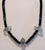 Black Onyx and Tibetan Quartz point Necklace