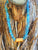 Aqua aura and Tibetan gold necklace