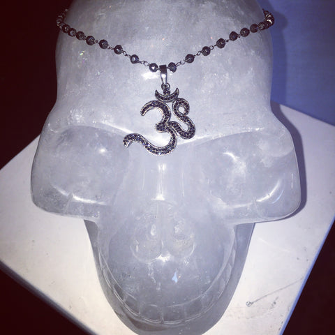 OM Black Spinel oxidized on Pyrite link chain