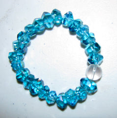 Aqua Aura Hand Cut Atlantean Orb Bracelet