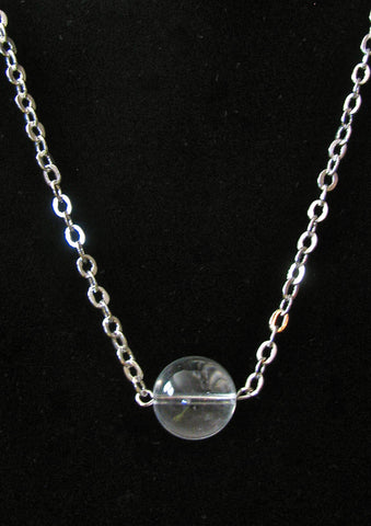 Crystal Heart Stone on Chain