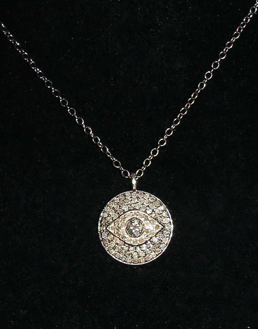 Diamond Eye Pendant on chain