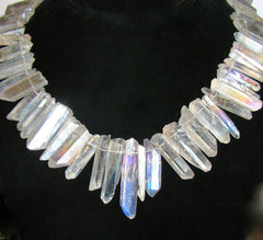 Iridescent Quartz Points Necklace