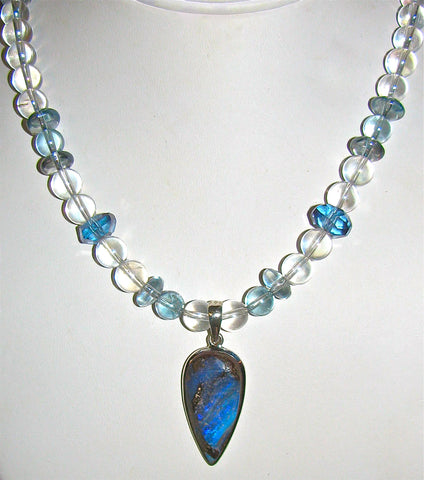 Atlantean Orb and Boulder Opal Necklace