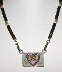 Heart Medallion with Garnet Necklace