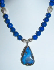 Boulder Opal with Lapis Lazuli