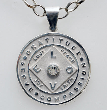 Love + Gratitude Medallion with White Topaz